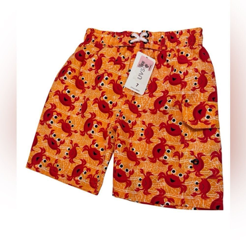 NWT Jump ‘N Splash Crab Print Swim Shorts